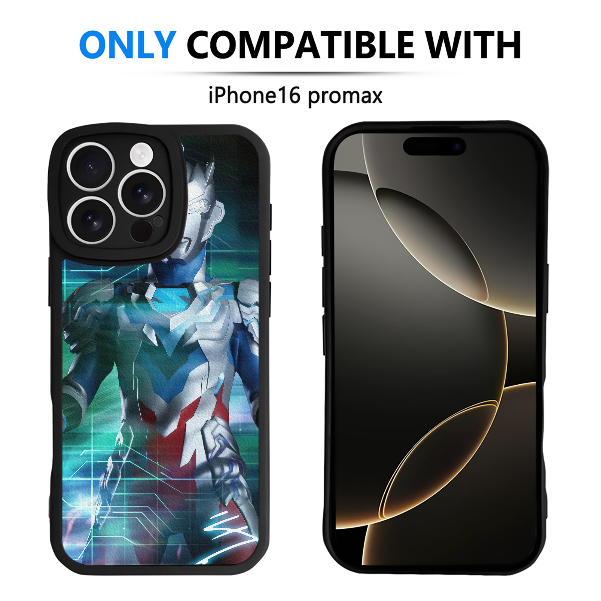 （画像用） ウルトラマン Ultraman 【iPhone 16シリーズ対応】シリコンスマホケース（レザー調） 材質：シリコン